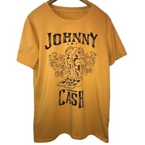 Johnny Cash Cowboy Boot Decal T-Shirt Size XL